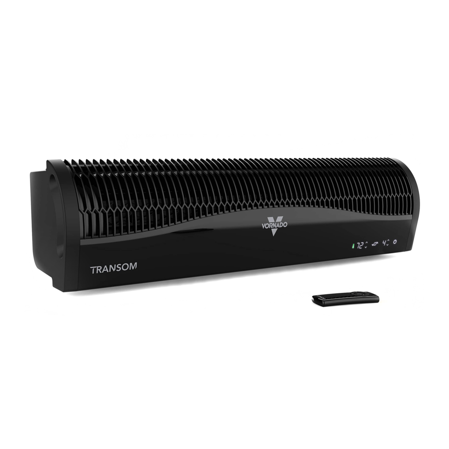 Vornado TRANSOM Window Circulator Manual ManualsLib