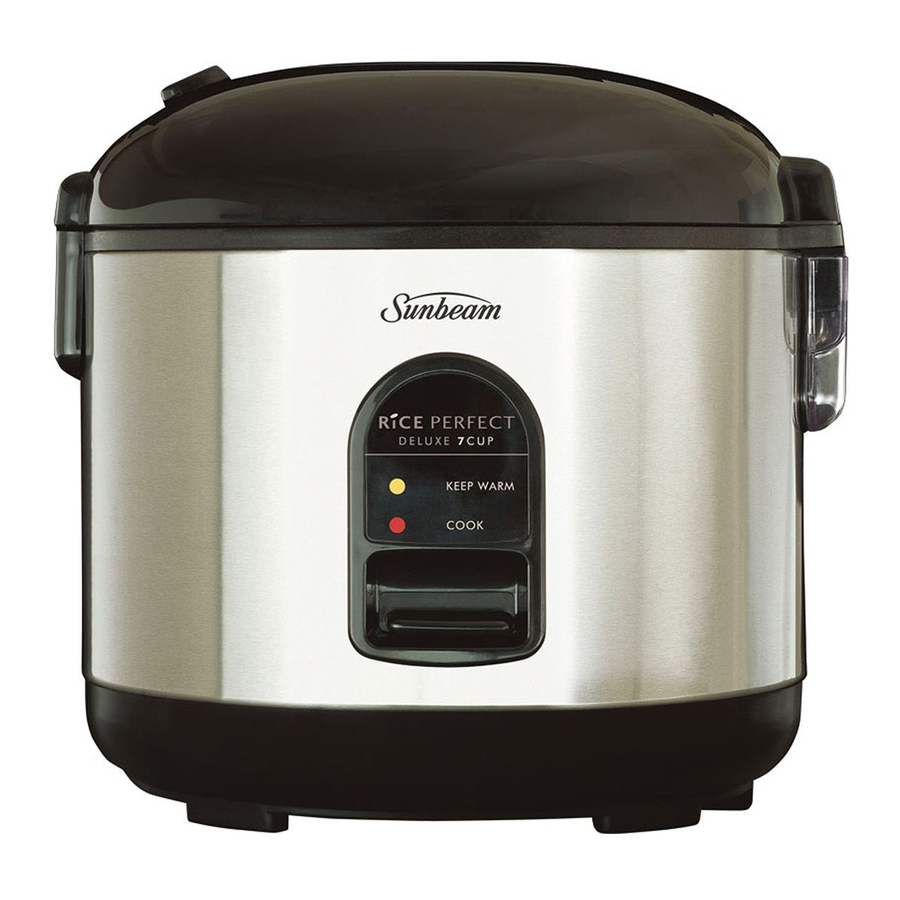 Sunbeam Rice Perfect Deluxe 7 Cup RC5600 Manual | ManualsLib