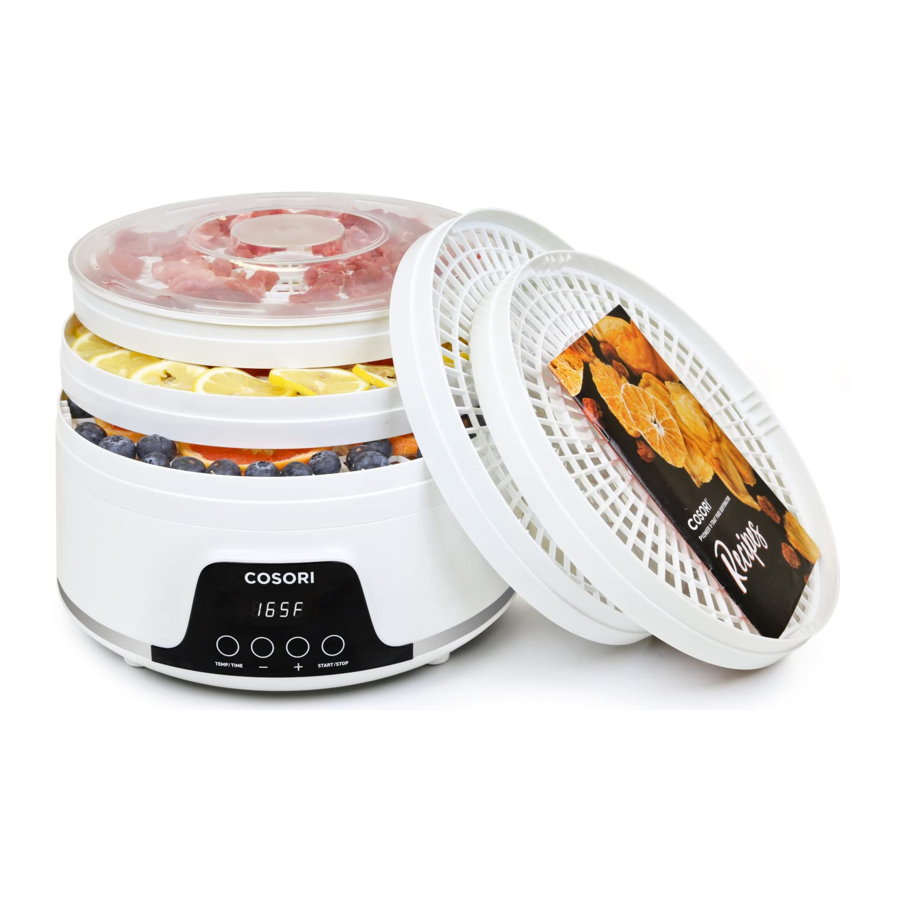 COSORI CFDN051W Pioneer 5Tray Food Dehydrator Manual ManualsLib