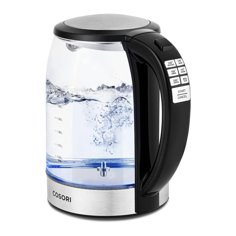 COSORI CO117DK Original Digital Glass Kettle Manual ManualsLib