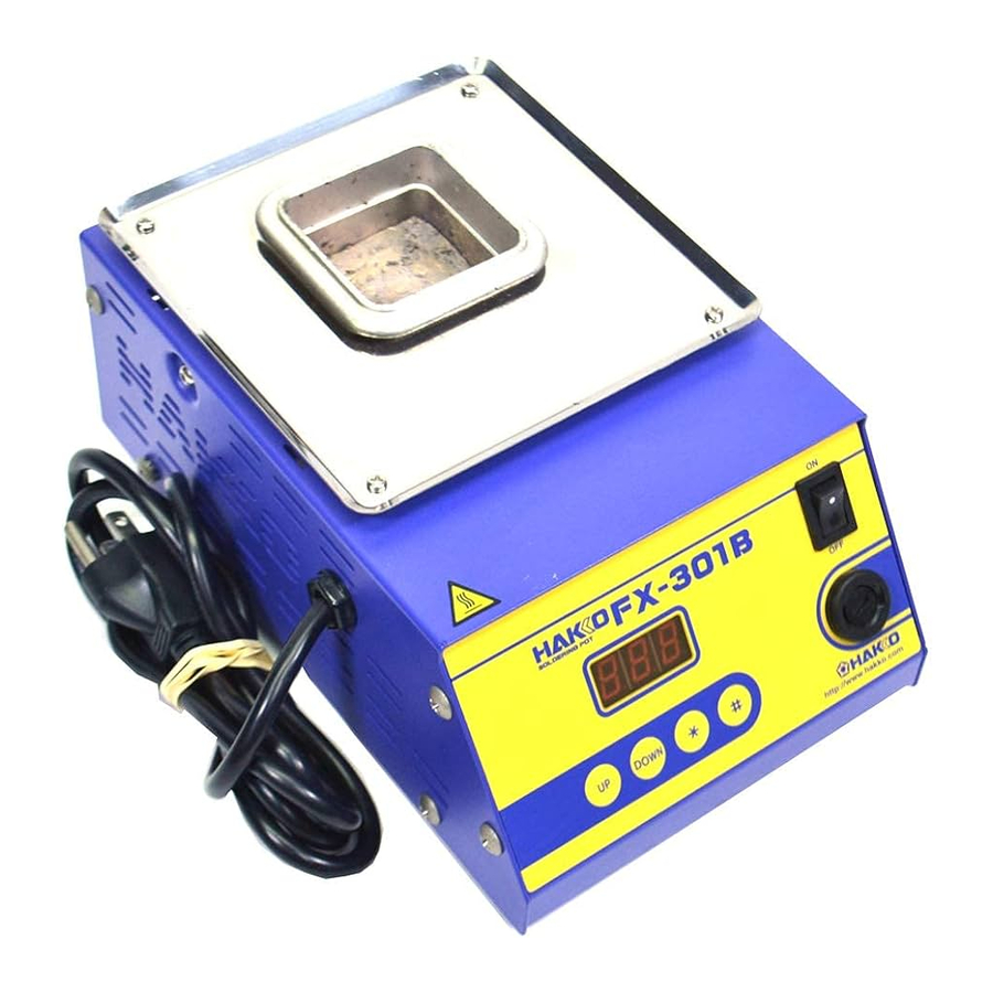 Hakko FX301B Soldering Pot Manual ManualsLib