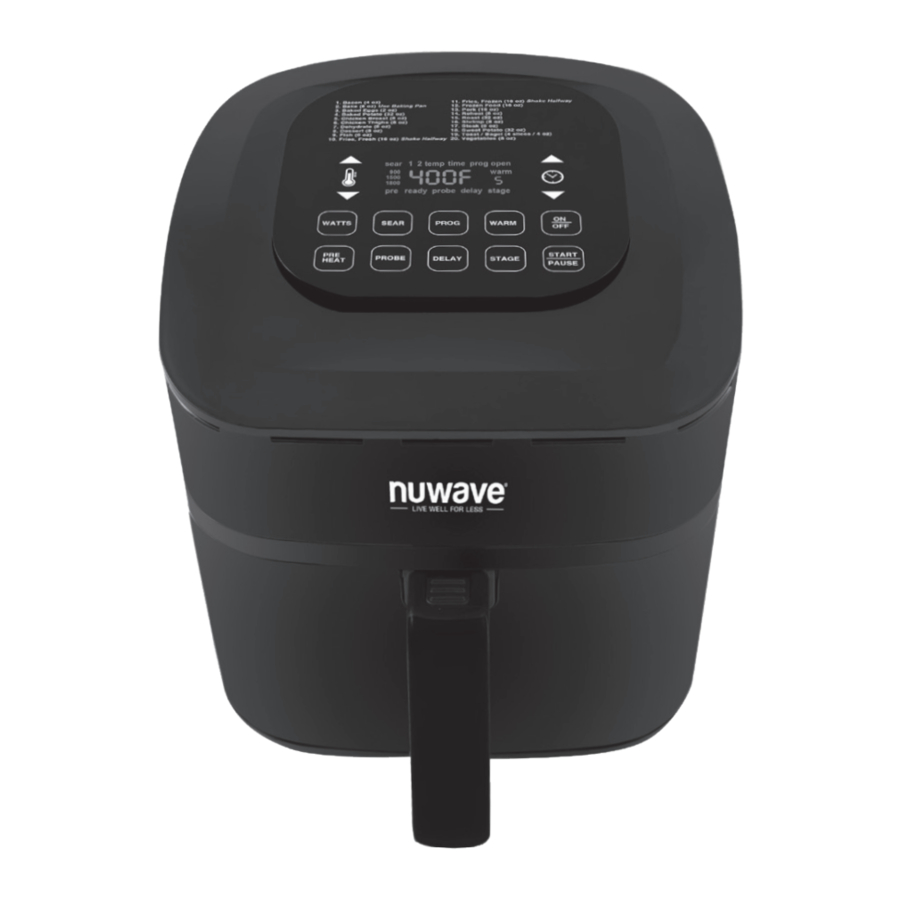 Nuwave Brio 6q Digital Air Fryer 6 Qt Manual Manualslib