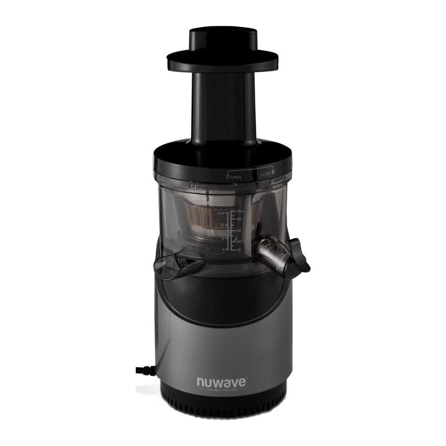 NuWave NutriMaster Slow Juicer Manual ManualsLib