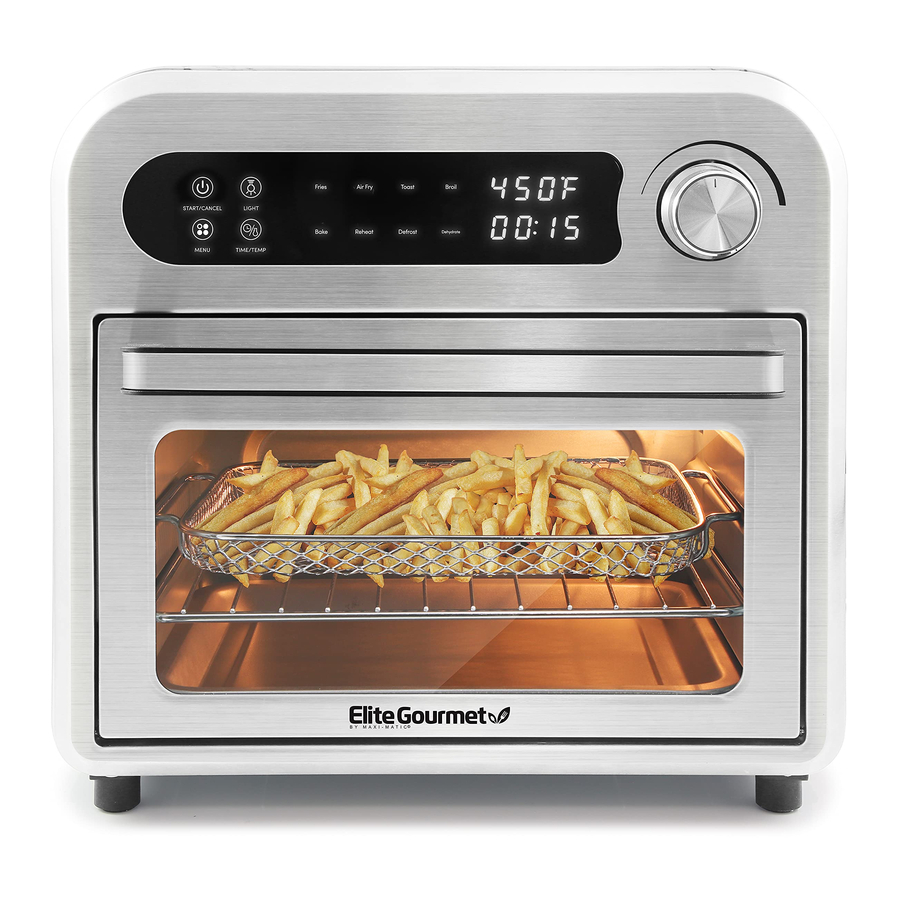 Elite Gourmet EAF1010D - 10L Digital Air Fryer Oven Manual | ManualsLib