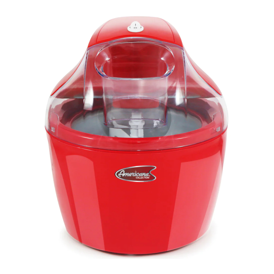 Elite Gourmet EIM1400R 1.5Qt. Personal Ice Cream Maker Manual