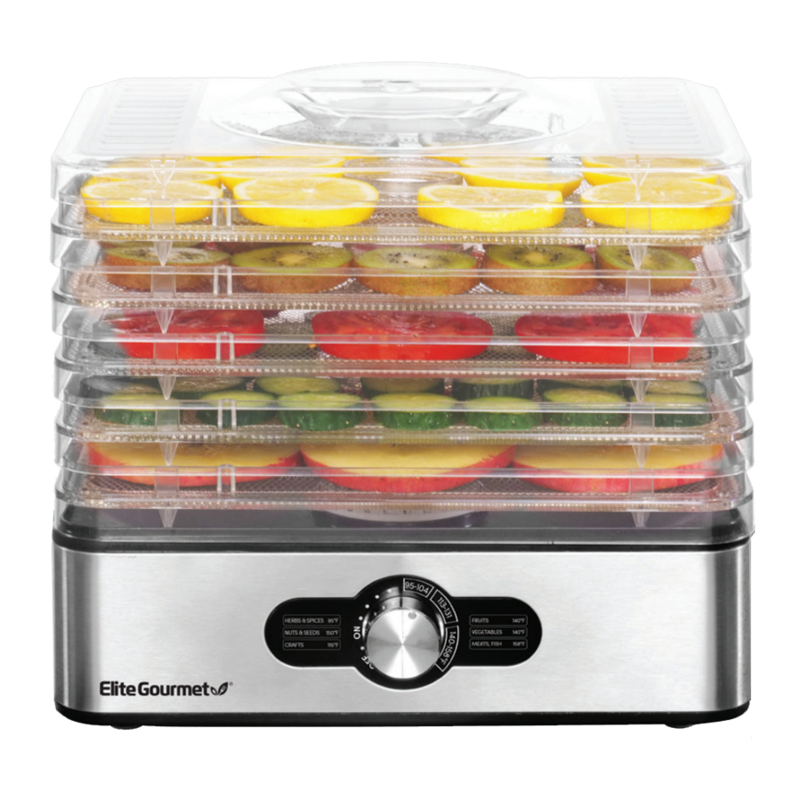 Best Buy: Elite Gourmet 5-Tier Food Dehydrator Black EFD319