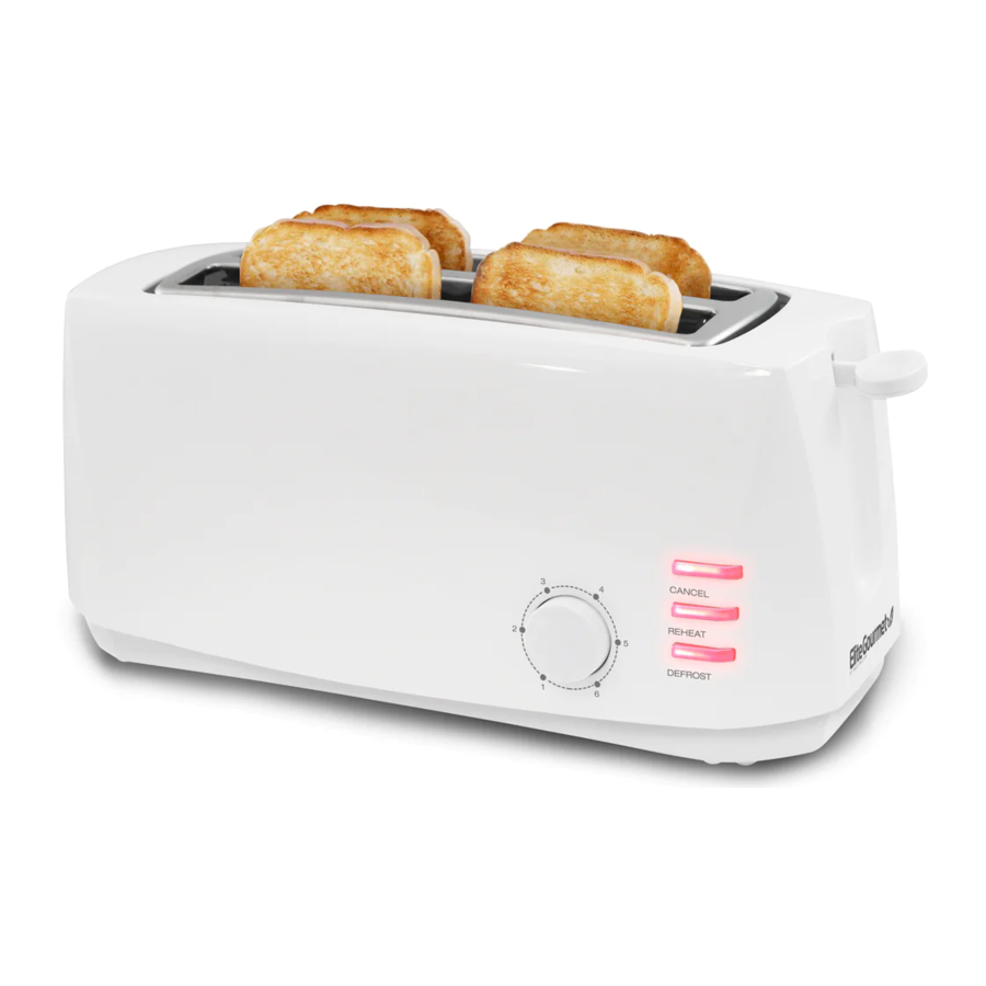 Elite Gourmet ECT118B Cool Touch Single Slice Toaster, 6 Toasting Black