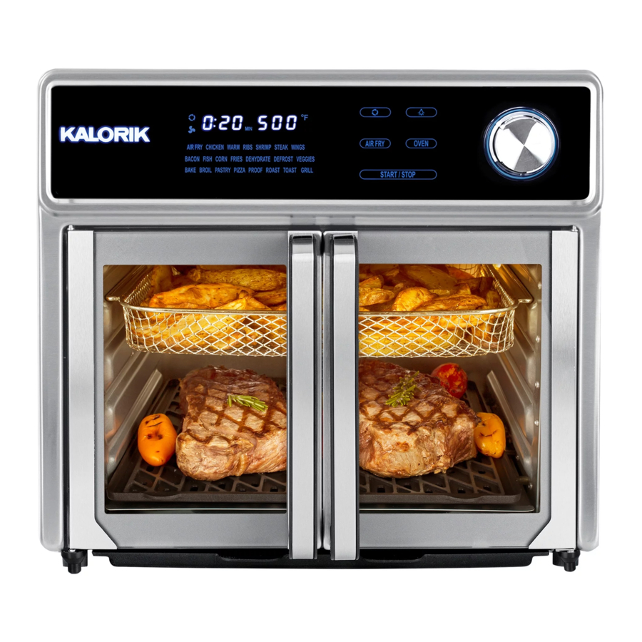 Kalorik Maxx Afo 47631 Ss Air Fryer Oven Grill Manual Manualslib