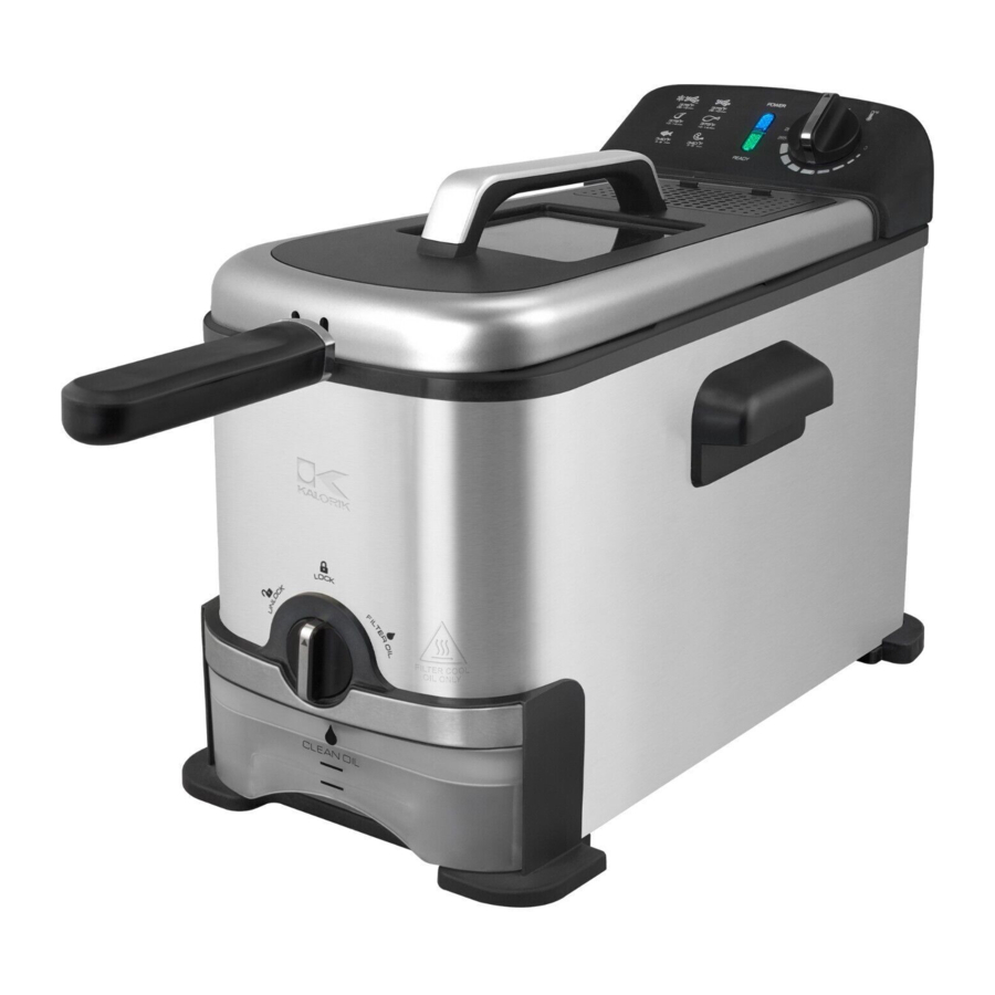 Kalorik FT 43721 BK 3L Deep Fryer Manual ManualsLib