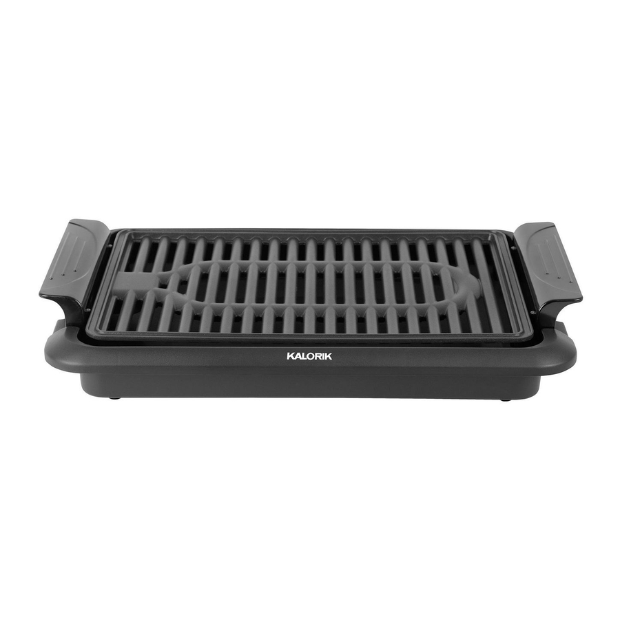 Kalorik GR 45927 BK Smokeless Electric Indoor Grill Manual ManualsLib