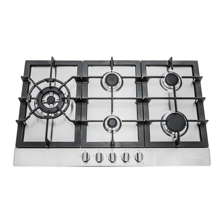Cosmo COS850SLTXE, COS640STXE Gas Cooktop Manual ManualsLib