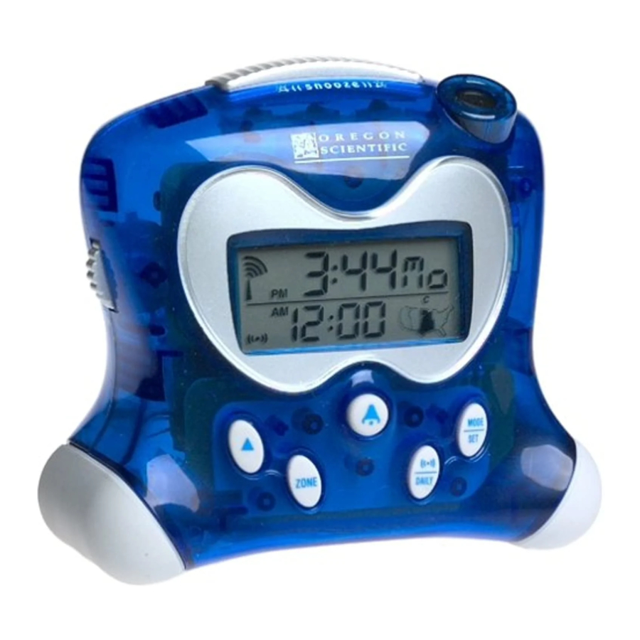 Oregon Scientific RM313PNA Projection Alarm Clock Manual ManualsLib