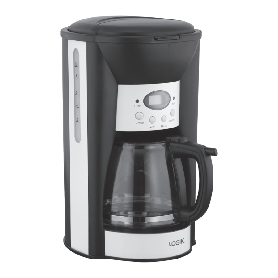 Logik LC10DCC12, LC10DCB12, LC10DCR12 Digital Coffee Maker Manual