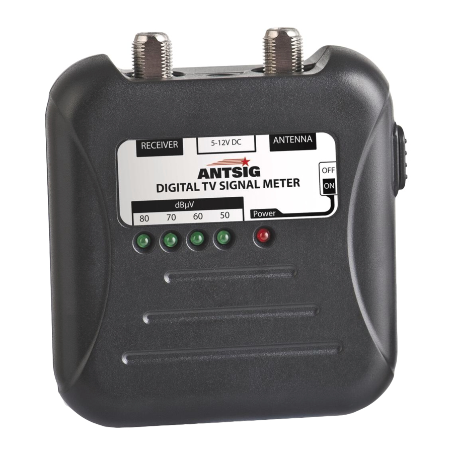 Antsig AP9000BUN Digital TV Signal Meter Manual ManualsLib