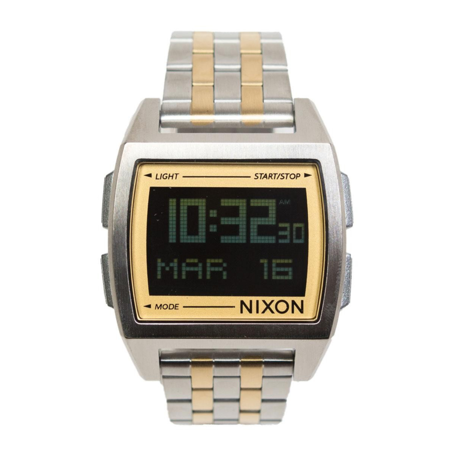 NIXON THE BASE - Watch Manual | ManualsLib