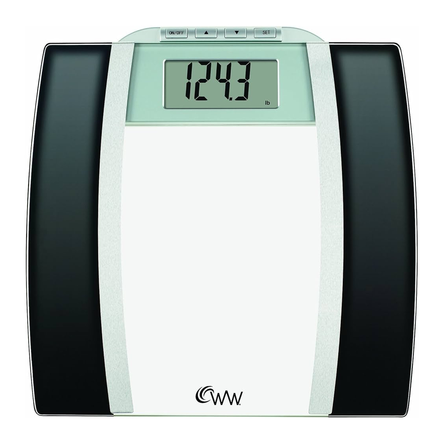 Weight Watchers WW78 - Bathroom Scale Manual | ManualsLib