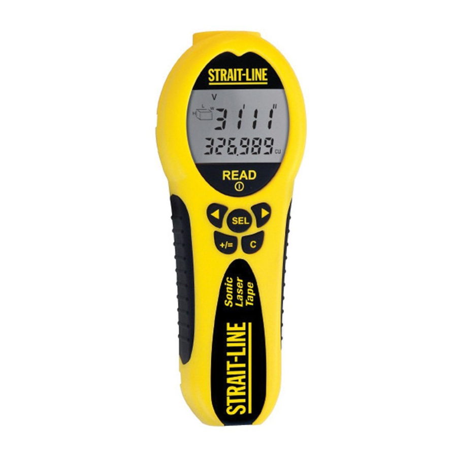 Straitline Sonic Laser Tape 50 Manual ManualsLib