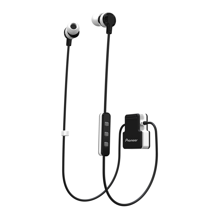 Pioneer Se Cl5bt Clipwear Active Wireless Earphones Quick Start Guide Manualslib