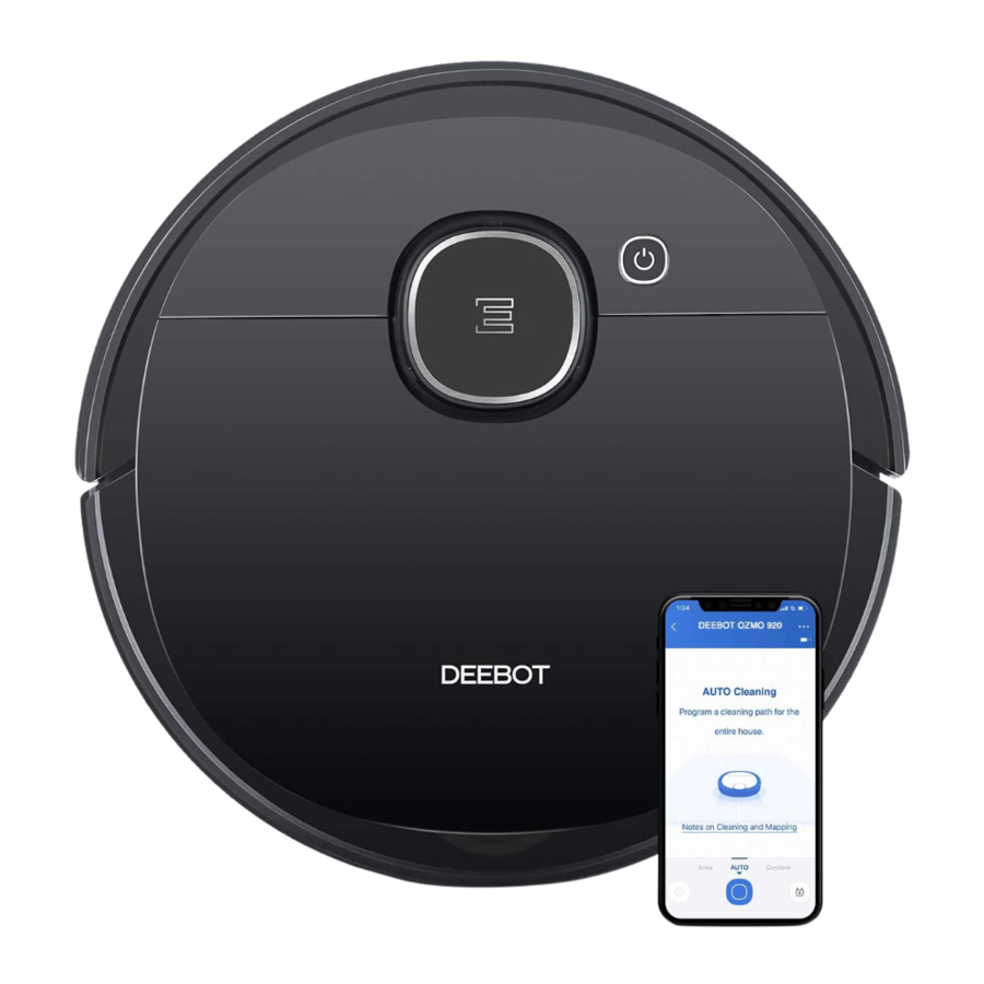 ECOVACS DEEBOT OZMO 920 Premium Robotic Cleaner Manual ManualsLib