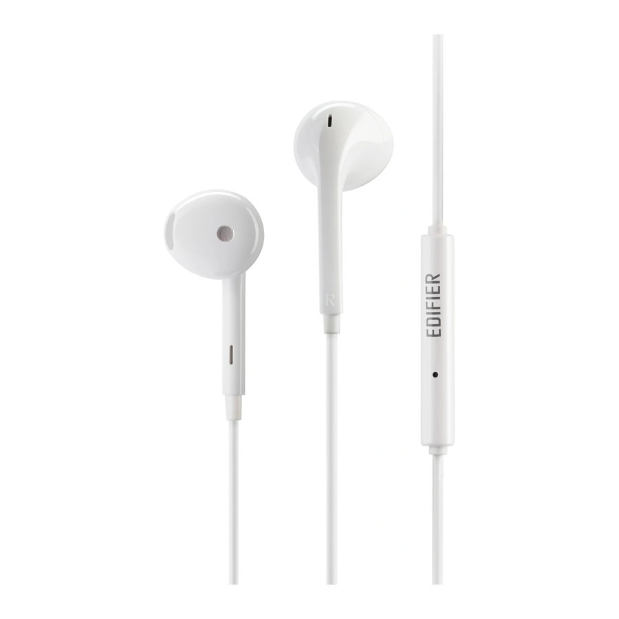EDIFIER P180 Plus - Earbuds with Remote and Mic Manual | ManualsLib