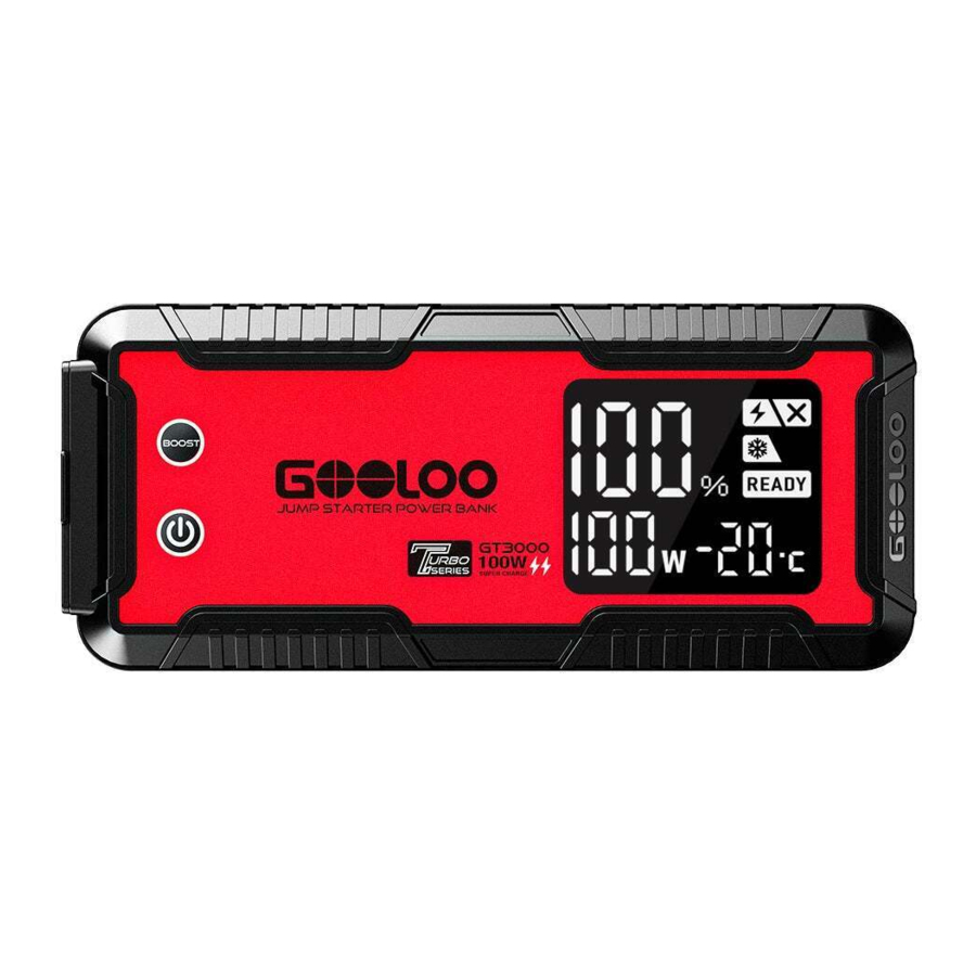 Gooloo jump starter power shop bank not charging