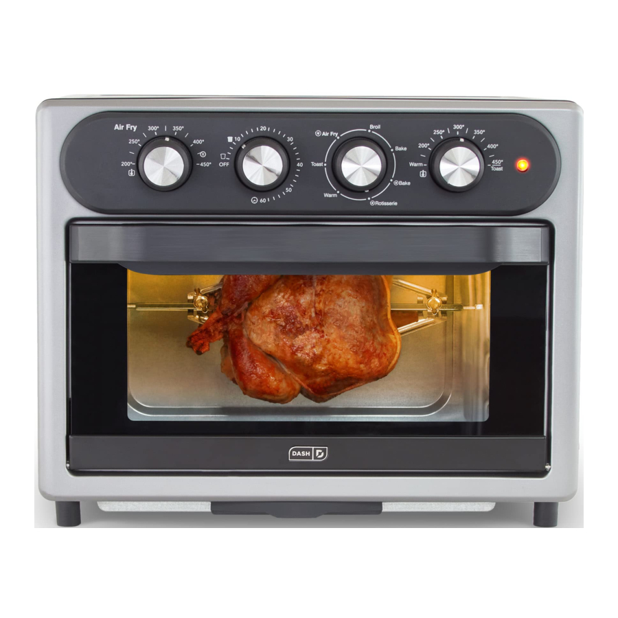 Dash DAFT2350 Chef Series Air Fryer Oven With Rotisserie 23L Manual