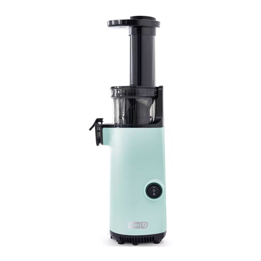 Dash DCSJ255 Deluxe Compact Cold Press Power Juicer Manual & Recipes