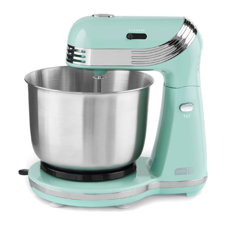 Dash DCSM250 Compact Stand Mixer Manual & Recipes ManualsLib