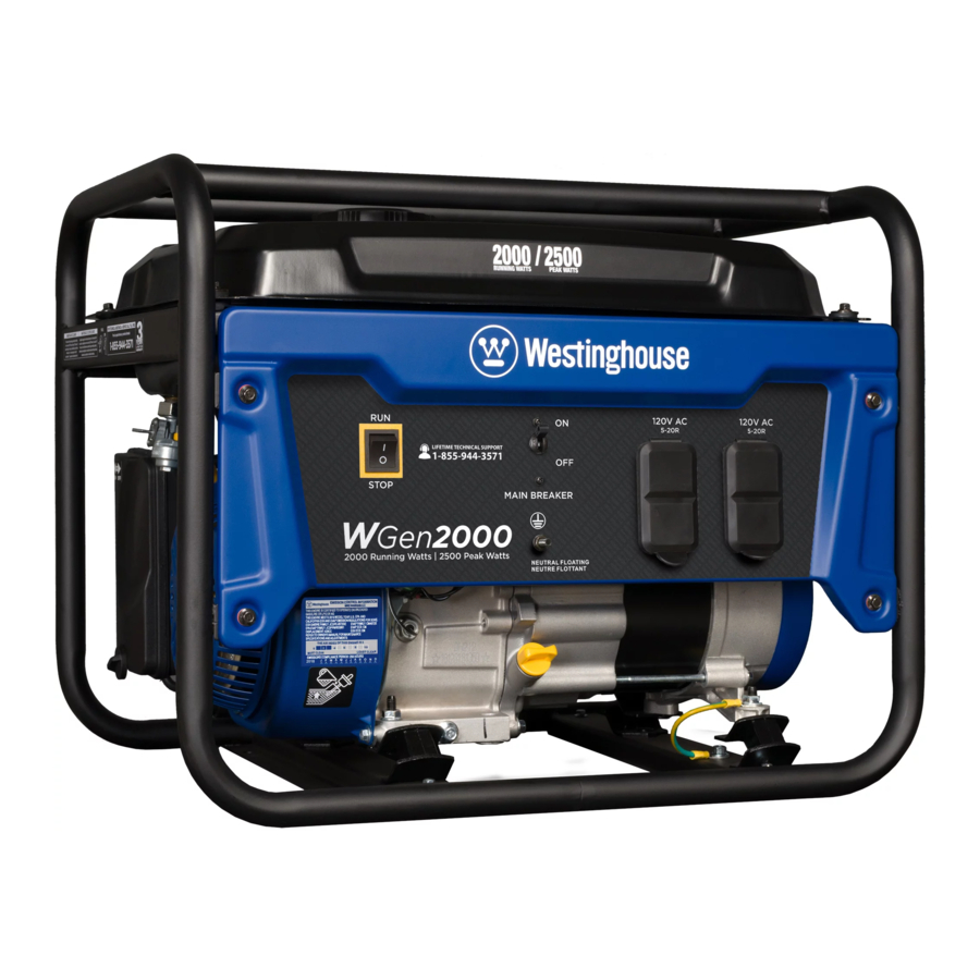Westinghouse WGen2000, WGen3600, WGen3600v Portable Generators Manual