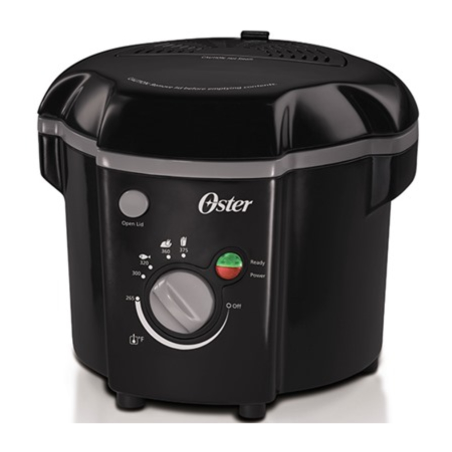 Oster CKSTDFFM15B Deep Fryer Manual ManualsLib