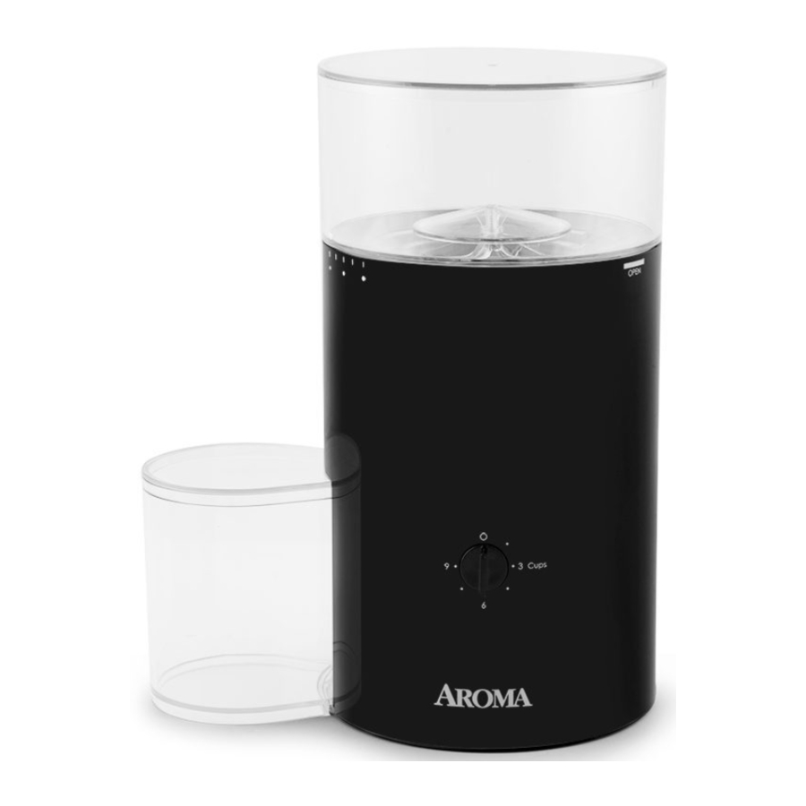 Aroma ACG106 Coffee Grinder Manual ManualsLib