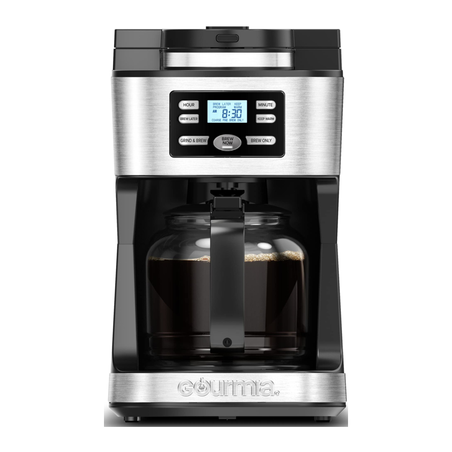 Gourmia GCM3180 Grind and Brew Coffee Maker Manual ManualsLib