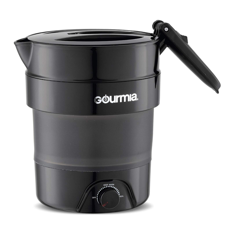 Gourmia GK378 Collapsible Travel Kettle Manual ManualsLib
