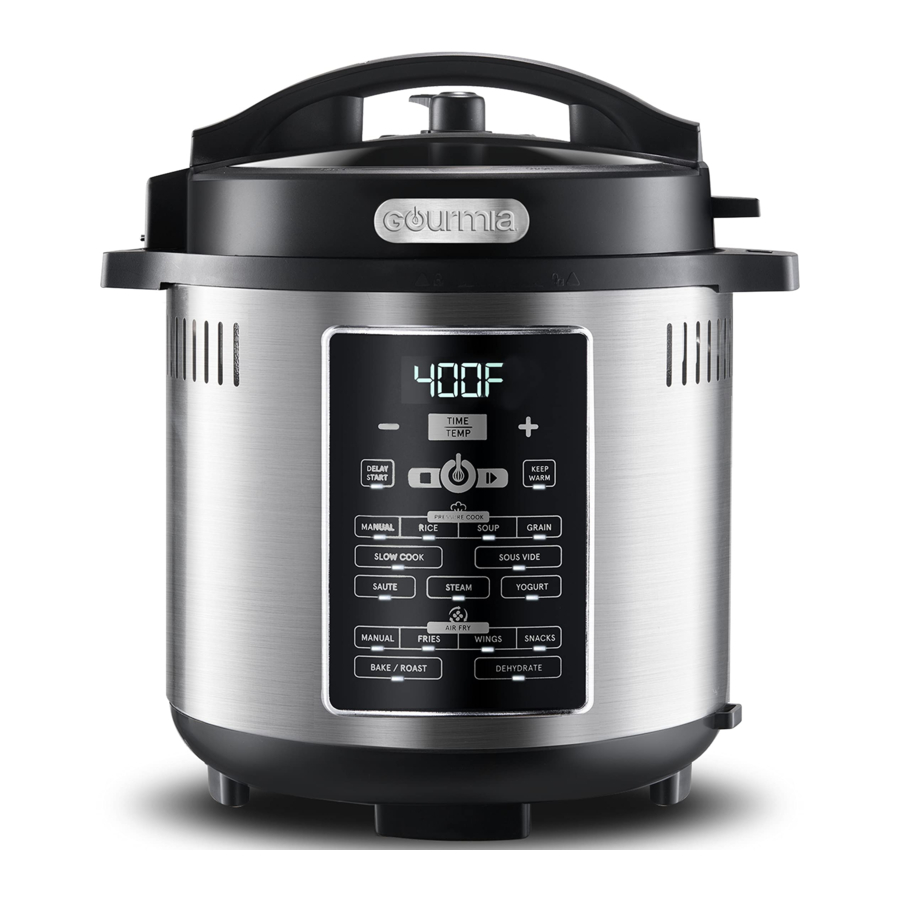 Gourmia GPA2060 6 QT OneLid Pressure Cooker + Air Fryer with 15One