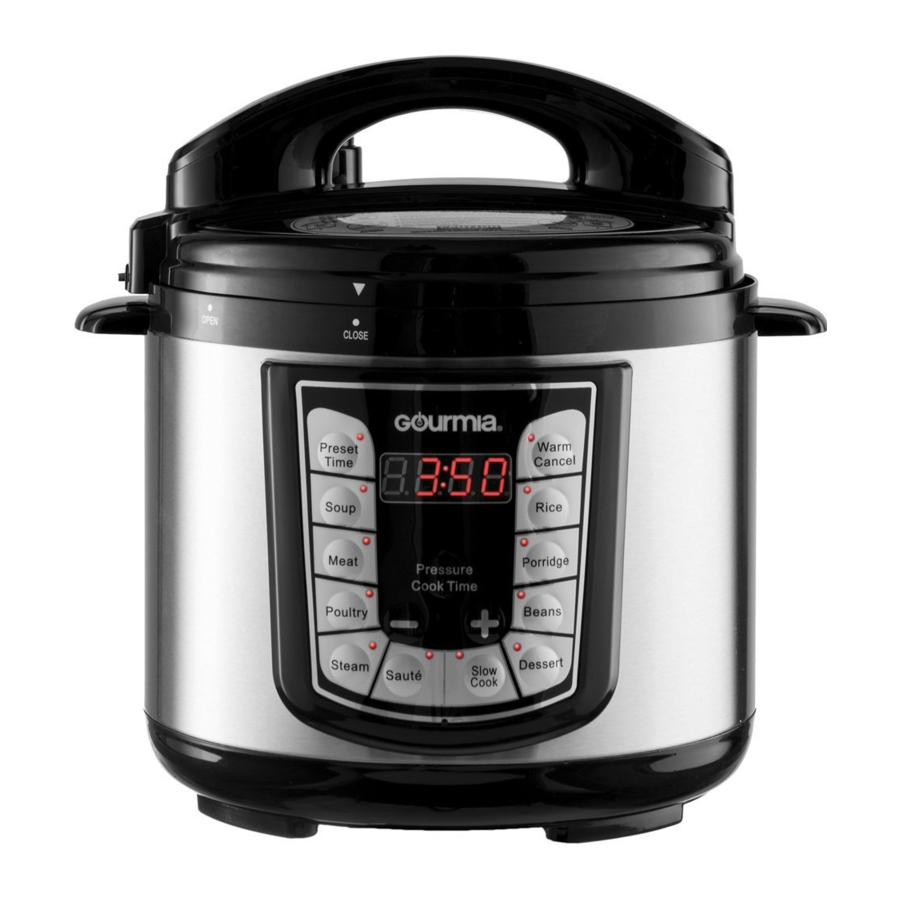 Gourmia GPC400 Electric Digital Multifunction Pressure Cooker Manual