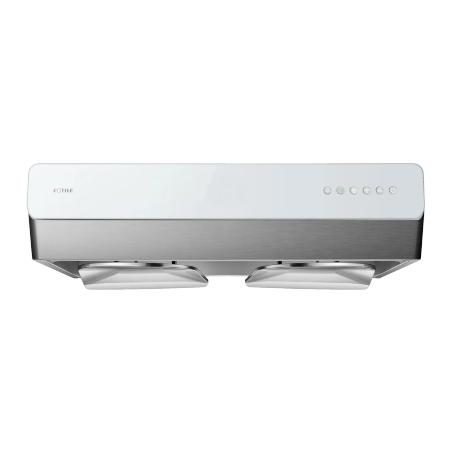 FOTILE UQS3001, UQG3002, UQG3602 Pixie Air Series Range Hood Manual