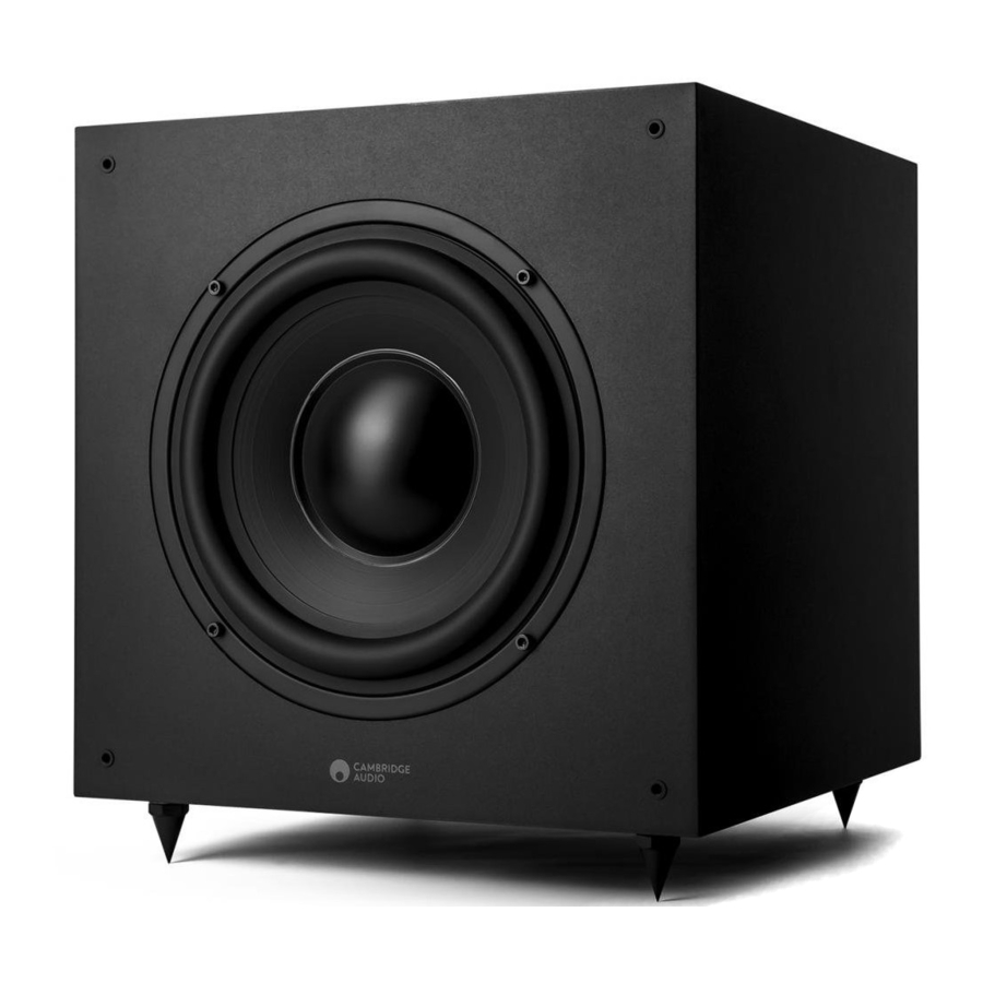 Cambridge Audio SX120 70 Watt Active Home Theater Subwoofer Manual