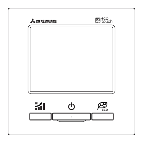 Mitsubishi Heavy Industries eco touch RC-EX1 User Manual