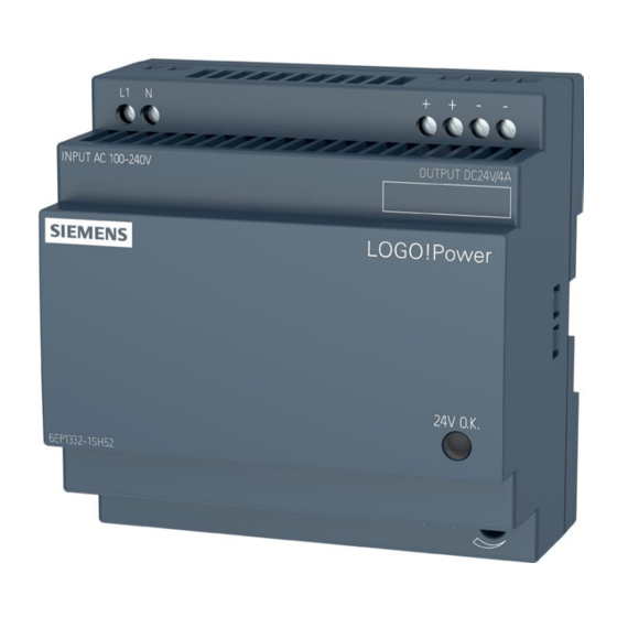 Siemens LOGO!Power Series Operating Instructions Manual