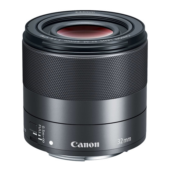 Canon EF-M32mm f/1.4 STM Instructions Manual