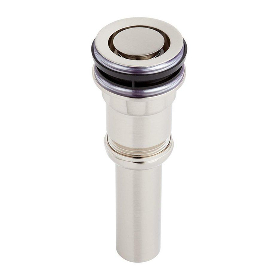Signature Hardware POP-DOWN SHLD100ZBN Installation Instructions