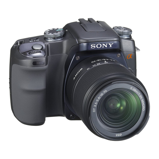 Sony DSLR-A100 Operating Instructions Manual