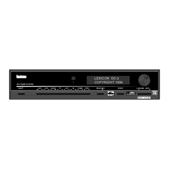 Lexicon DC-2 Quick Reference Manual