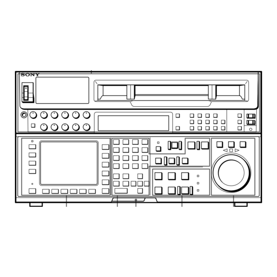 Sony DVW-A500/1 Service Manual
