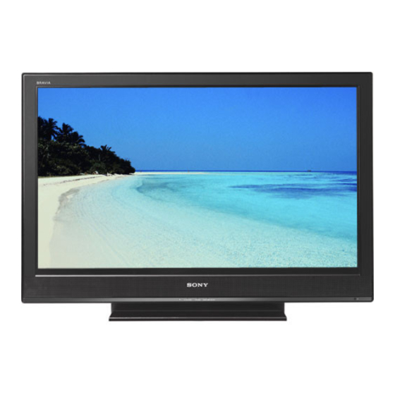 Sony BRAVIA KDL-26S3000 Operating Instructions Manual