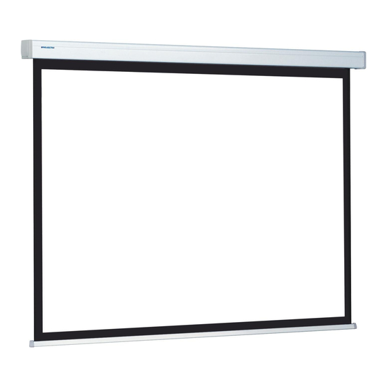 Projecta projection screens Instructions For Use Manual