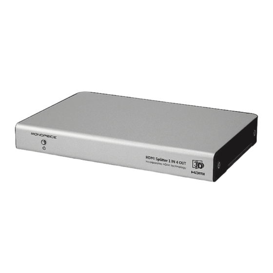 Monoprice HD-140E3-3D 1x4 Pro Series Quick Manual