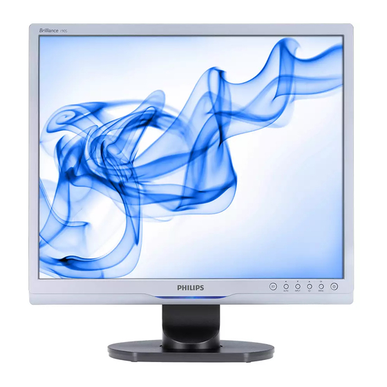 Philips Brilliance 190S9FS LCD monitor Manuals