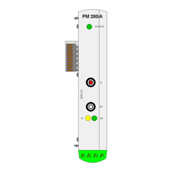 Keba Kemro FM 280/A Manuals