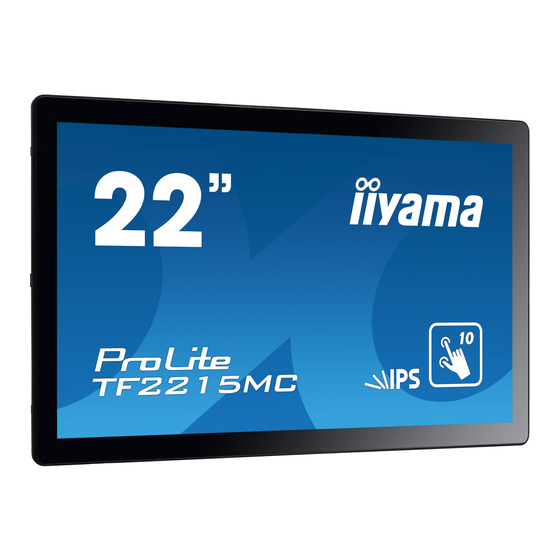 Iiyama ProLite TF1015MC-B1 Manuals